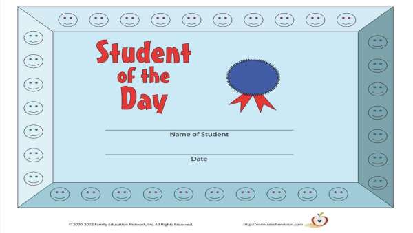 Student of the Day Award